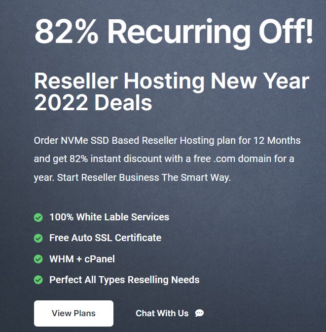 reseller hosting with free WHM